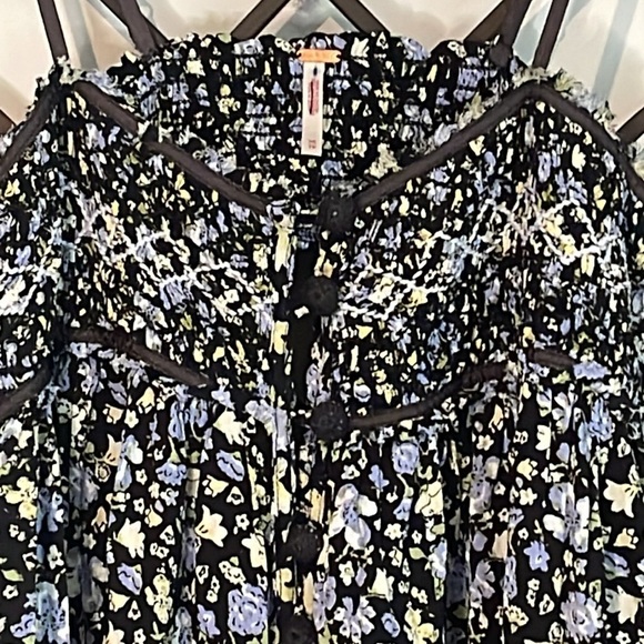 FREE PEOPLE MOLLY JO CAMI SMOCK MIDI DRESS SIZE EXTRA SMALL - Picture 4 of 16